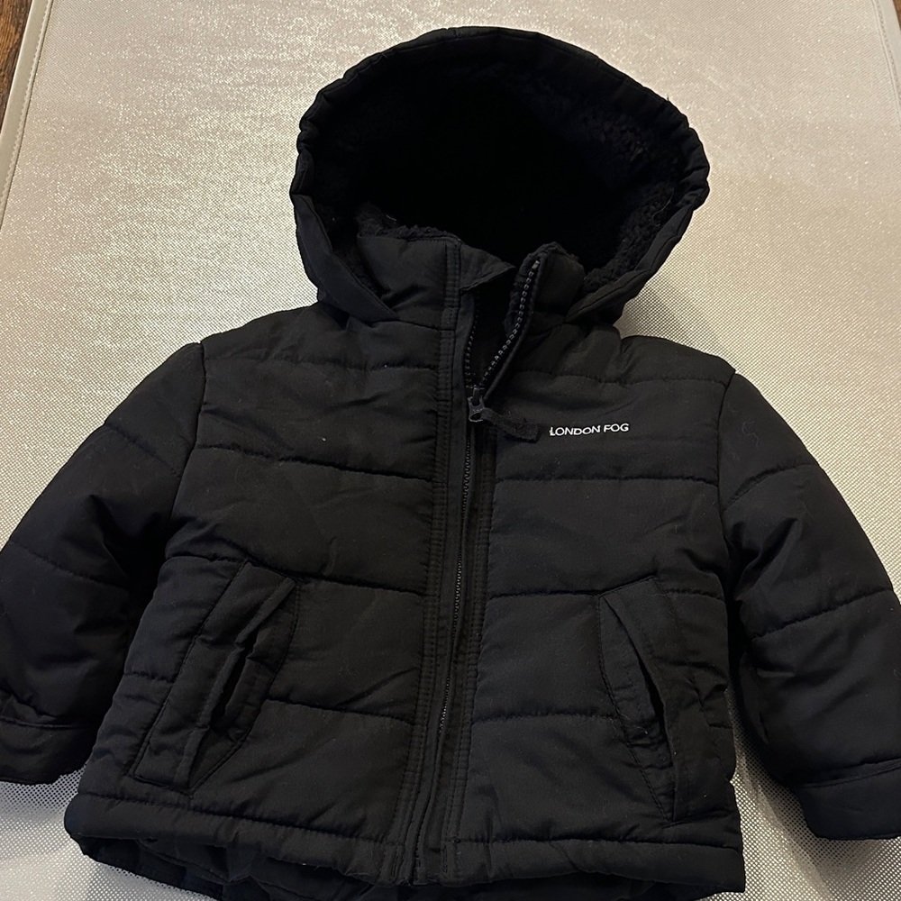 London Fog Baby Quilted Black Jacket